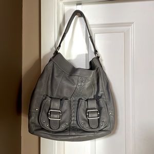 Grey Tignanello leather satchel purse